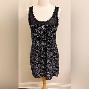 Linea Donatella Black White Polka Dot S Whimsigoth Soft Goth Dollcore Nightgown